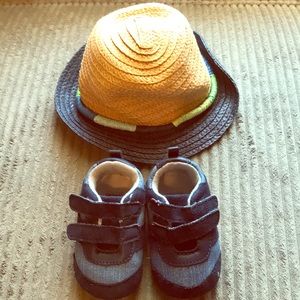 Carter’s Baby Sneakers & Straw Hat